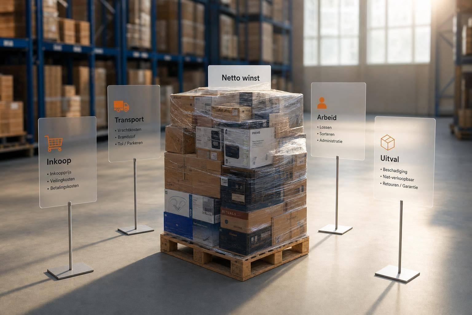 Retourpartijen opkopen: wat kost een pallet en wat houd je eraan over?
