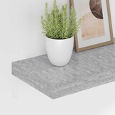 Zwevend Wandschap 90cm - Betongrijs MDF met Schade