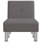 vidaXL Chaise longue kunstleer grijs