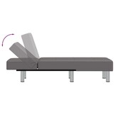 vidaXL Chaise longue kunstleer grijs
