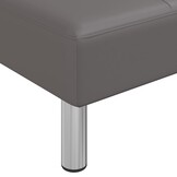 vidaXL Chaise longue kunstleer grijs