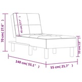 vidaXL Chaise longue kunstleer grijs
