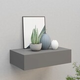 vidaXL Wandschap met Lade, Grijs - 78% Korting!
