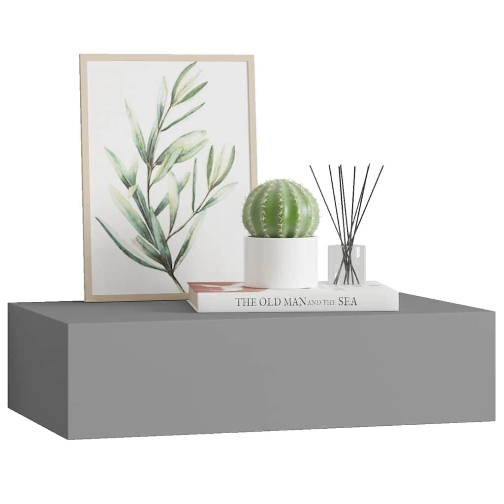 vidaXL Wandschap met Lade, Grijs - 78% Korting!