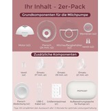 Elektrische borstkolf M5 draagbaar handsfree dubbel met 3 standen, 9 zuigniveaus, 24mm flens, rood