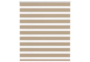 vidaXL Zebra Blind 125x100 cm stofbreedte 120,9 cm polyester zandbruin