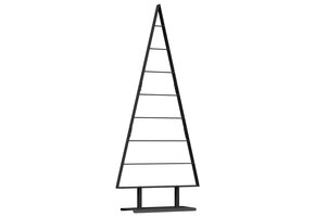 vidaXL Metalen kerstboom met standaard Zwart 150 cm Staal