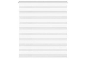 vidaXL Zebra rolgordijn 125x150 cm stofbreedte 120,9cm polyester wit