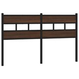 Hoofdbord Bewerkt Hout & Staal Bruin Eiken 135cm - 79% Korting