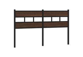 vidaXL Hoofdbord 135 cm bewerkt hout en staal bruin eikenkleurig