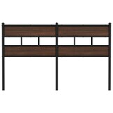 Hoofdbord Bewerkt Hout & Staal Bruin Eiken 135cm - 79% Korting