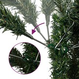 Kunstkerstboom met scharnieren, 210 cm groen (80% korting)