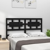 VidaXL Hoofdbord Massief Grenenhout Zwart - 86% Korting