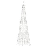 VidaXL LED Kerstboom voor Vlaggenmast 500cm - Koud Wit - 86% Korting