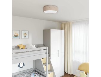 Taupe Plafondlamp van Stof (38x13.5cm) - 34% Korting