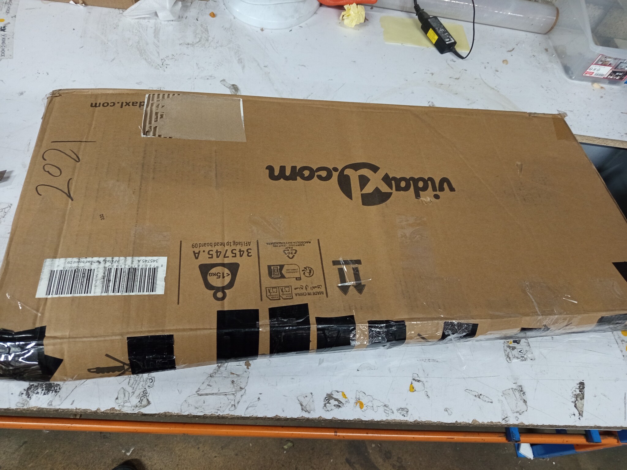 Hoofdbord Stof Donkergrijs 90x5x78/88 cm - 83% Korting
