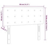 VidaXL Hoofdbord Kunstleer Wit 80x5x78/88 cm - 78% Korting!