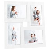 vidaXL Fotolijst 4x 13x18cm Foto's MDF Wit - 74% Korting