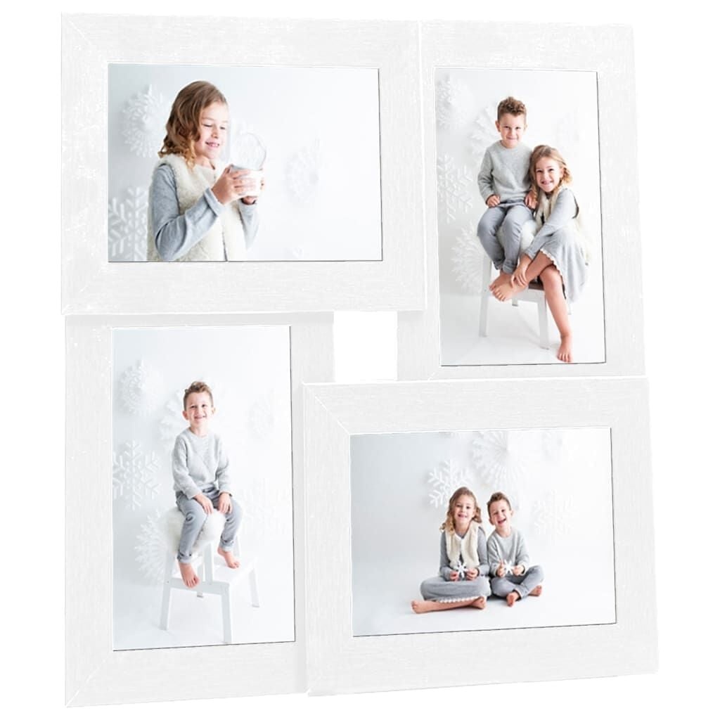 vidaXL Fotolijst 4x 13x18cm Foto's MDF Wit - 74% Korting
