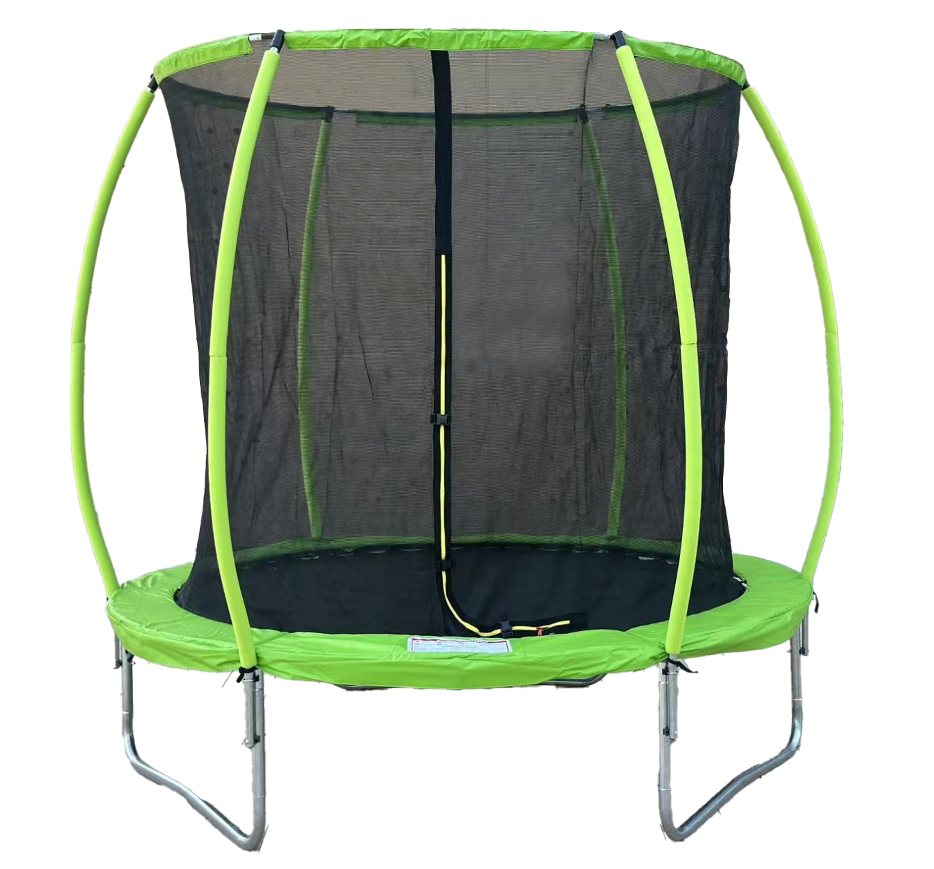 Trampoline 244 cm rond - met veiligheidsnet – groen/zwart