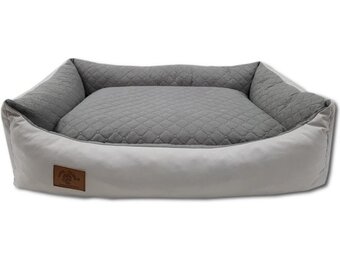Hondenmand lichtgrijs 100x70 cm - wasbaar hondenkussen - waterdicht hondenbed