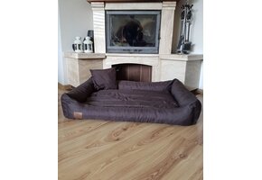 XXL Hondenbed 120x90cm Bruin Kunstleer - 34% Korting!