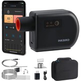 Inkbird Grillgebläse Bluetooth 5.1 Grillventilator, automatischer Smoker | Wi-Fi 2,4 GHz, Grillthermometer Kompatibel mit Big Green Egg, Kamado Joe, Primo, Vision Grill, Akorn Kamado, mit 4 Sonden - Maat ISC-027-BW