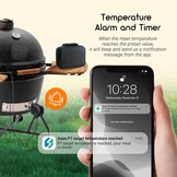 Inkbird Grillgebläse Bluetooth 5.1 Grillventilator, automatischer Smoker | Wi-Fi 2,4 GHz, Grillthermometer Kompatibel mit Big Green Egg, Kamado Joe, Primo, Vision Grill, Akorn Kamado, mit 4 Sonden - Maat ISC-027-BW