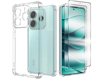 Transparant Hoesje + 2x Screenprotector Xiaomi Redmi Note 14 5G - 74% Korting!