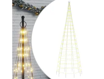 Verlichte Vlaggenmast Kerstboom 300cm 550 LED's Warm Wit - 79% Korting