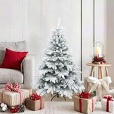 Kunstkerstboom Wit Sneeuw Bedekt - 120 cm - 80% Korting