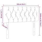 vidaXL Hoofdbord Donkergrijs Fluweel 100x7x78/88 cm (77% Korting)