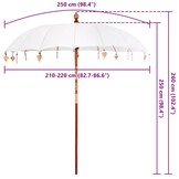 Balinese Parasol Crème 220x260cm - 35% Korting!