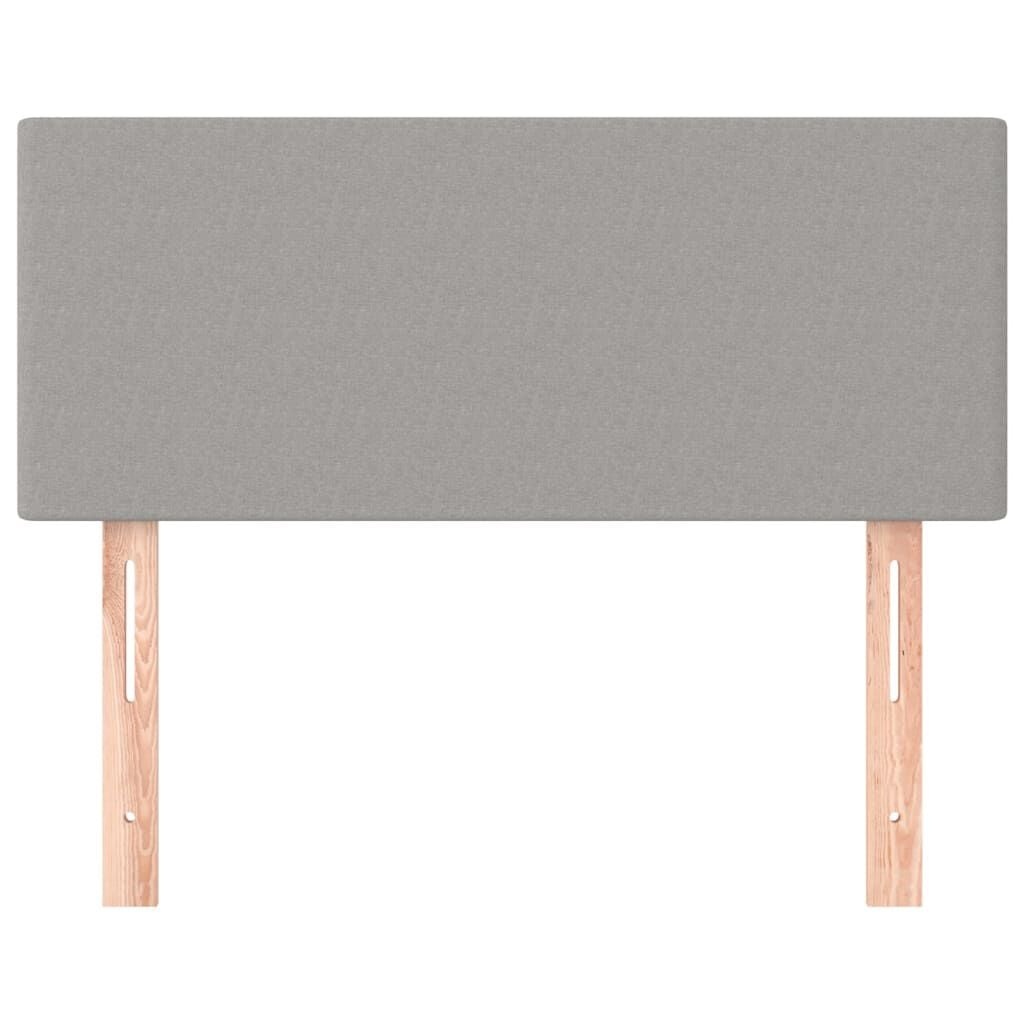 vidaXL Hoofdbord 90x5x78/88 cm stof lichtgrijs