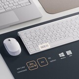 Draadloze Toetsenbord & Muis Set 2.4G QWERTZ Layout Wit | Numeriek Toetsenblok Ergonomisch | Slank Lichtgewicht Aluminium/ABS