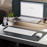 Draadloze Toetsenbord & Muis Set 2.4G QWERTZ Layout Wit | Numeriek Toetsenblok Ergonomisch | Slank Lichtgewicht Aluminium/ABS