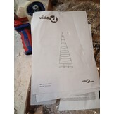 vidaXL Kerstdecoratie kerstboom 210 cm metaal zwart