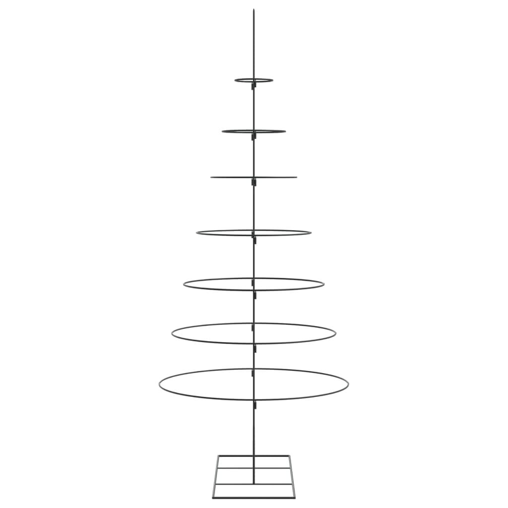 vidaXL Kerstdecoratie kerstboom 210 cm metaal zwart
