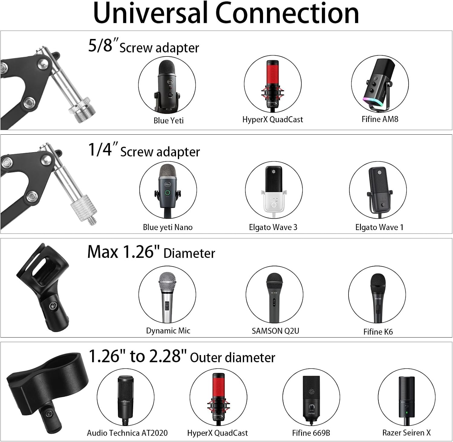 Microfoon Boom Arm Zwart - 73% Korting