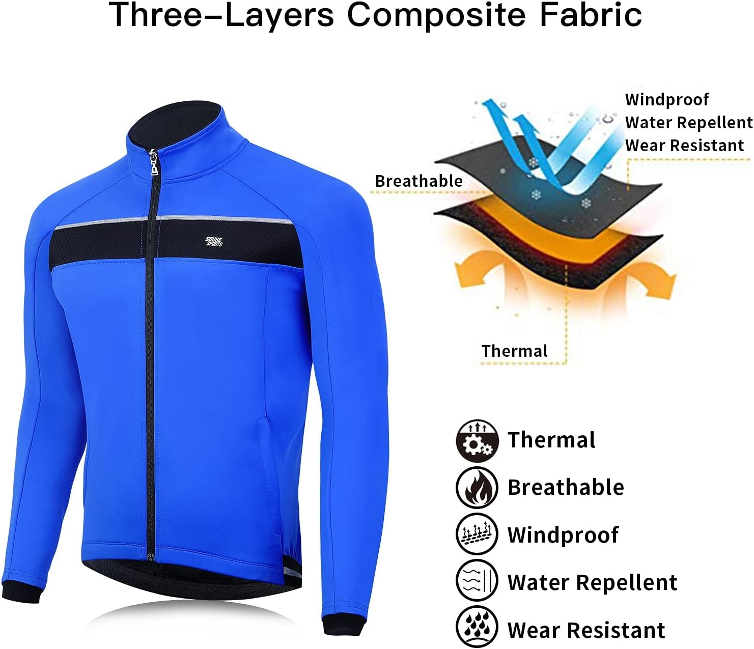 Heren Fietsjack Blauw - Wind- & Waterdicht (78% Korting)