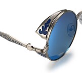 Retro Zonnebril Blauw UV400 Gepolariseerd Spiegelend - 77% Korting