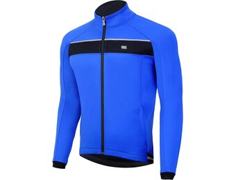 Fietsjack Heren Blauw Warm Winddicht Waterdicht - 78% Korting!