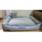 Hondenmand grijs 120x90 cm - wasbaar hondenkussen - waterdicht hondenbed