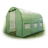 Tuinkas groen van PE-folie en metaal 200x300 cm hobbykas 6m2 oppervlakte