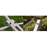 Standaard voor hangmat & hangstoel 2in1 opvouwbaar – Zwart frame