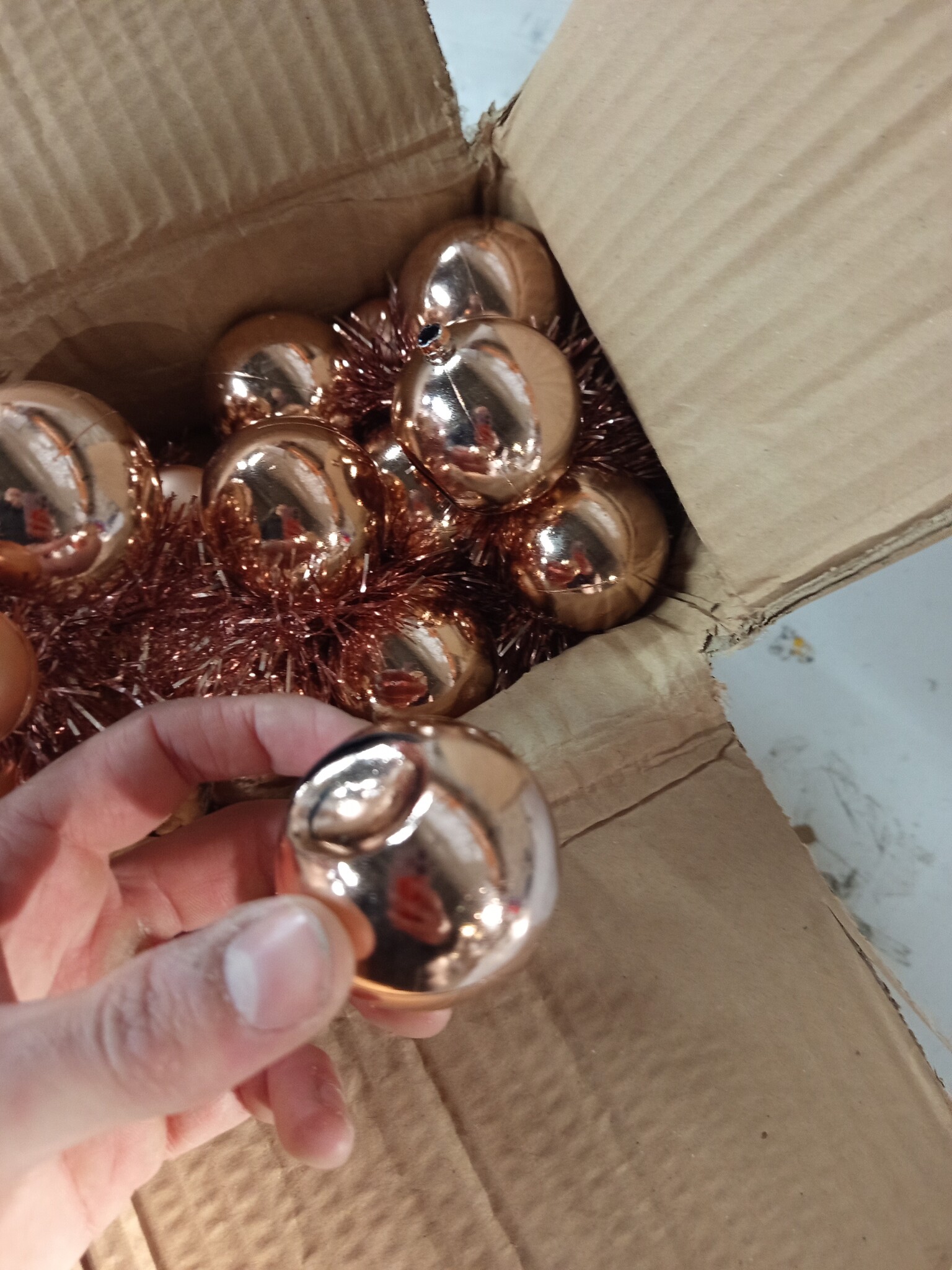 VidaXL Kerstbal Guirlande Rose Gold 186 cm - 84% Korting!