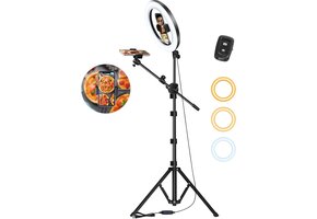 Ringlicht 10.5" met Statief & Bluetooth Afstandsbediening - 78% Korting!