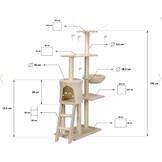 XXL Kattenboom Beige - Speeltoren met Huisje & Draaibaar Platform (33% Korting)