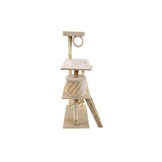 Krabpaal Speelhuis Kat 140cm Beige met Hangmat & 5 Plateaus (34% Korting)