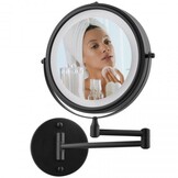 Zwarte LED Make-up Spiegel 20cm 5x Vergroting met Knikarm (34% Korting)